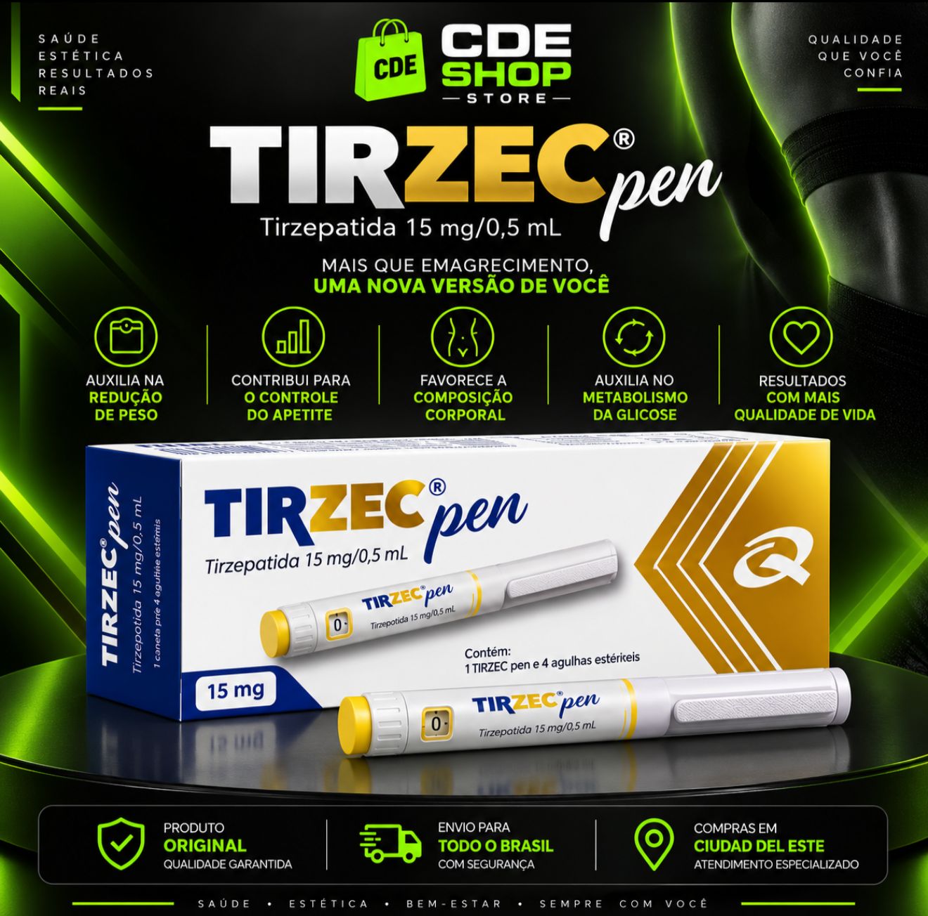 TIRZECPEN 15MG/0,5ML CANETA